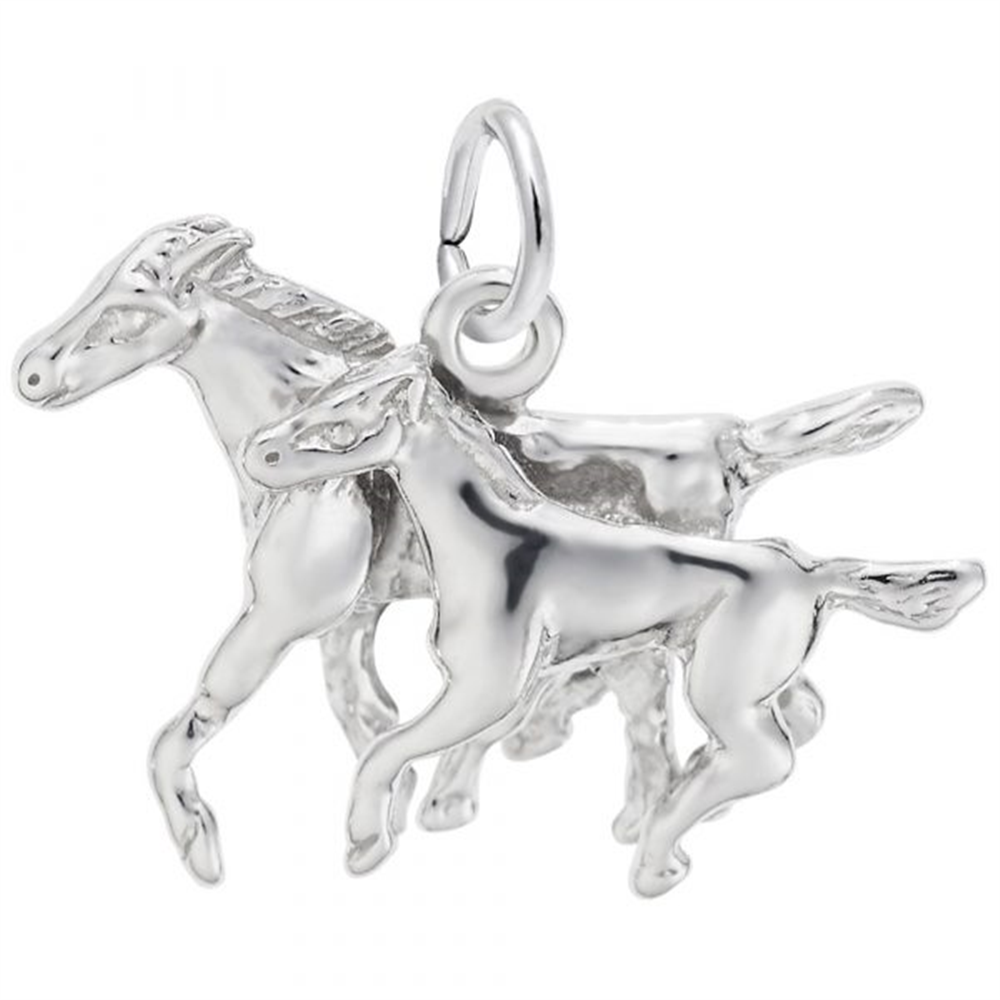 .925 Horse and Colt Sterling Silver Jewelry Charm deals