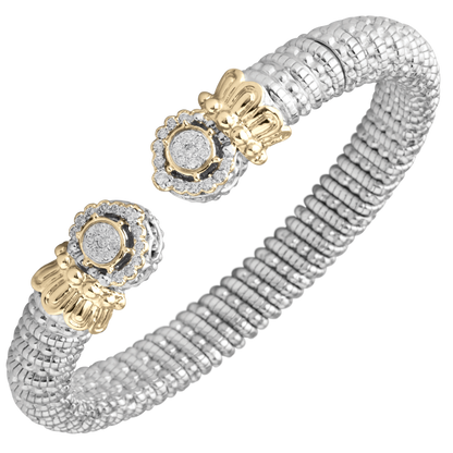 Buy Vahan Bracelets | Sterling Silver & 14K Gold | 0.29cttw Diamonds | 8mm Width | Shop Avonlea Jewelry only at Avonlea Jewelry.