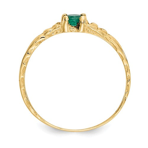 14k deals Baby Girl with Genuine Emerald